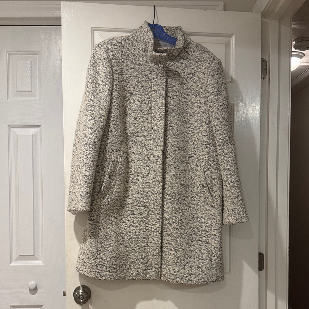 Loft Women's Gray Tweed Coat